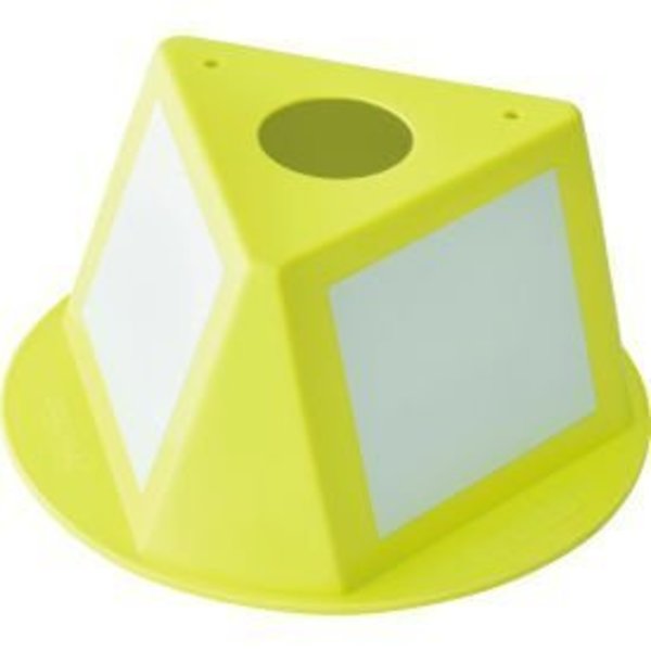 Global Equipment Inventory Control Cone W/ Dry Erase Decals, Yellow Yellow-DE